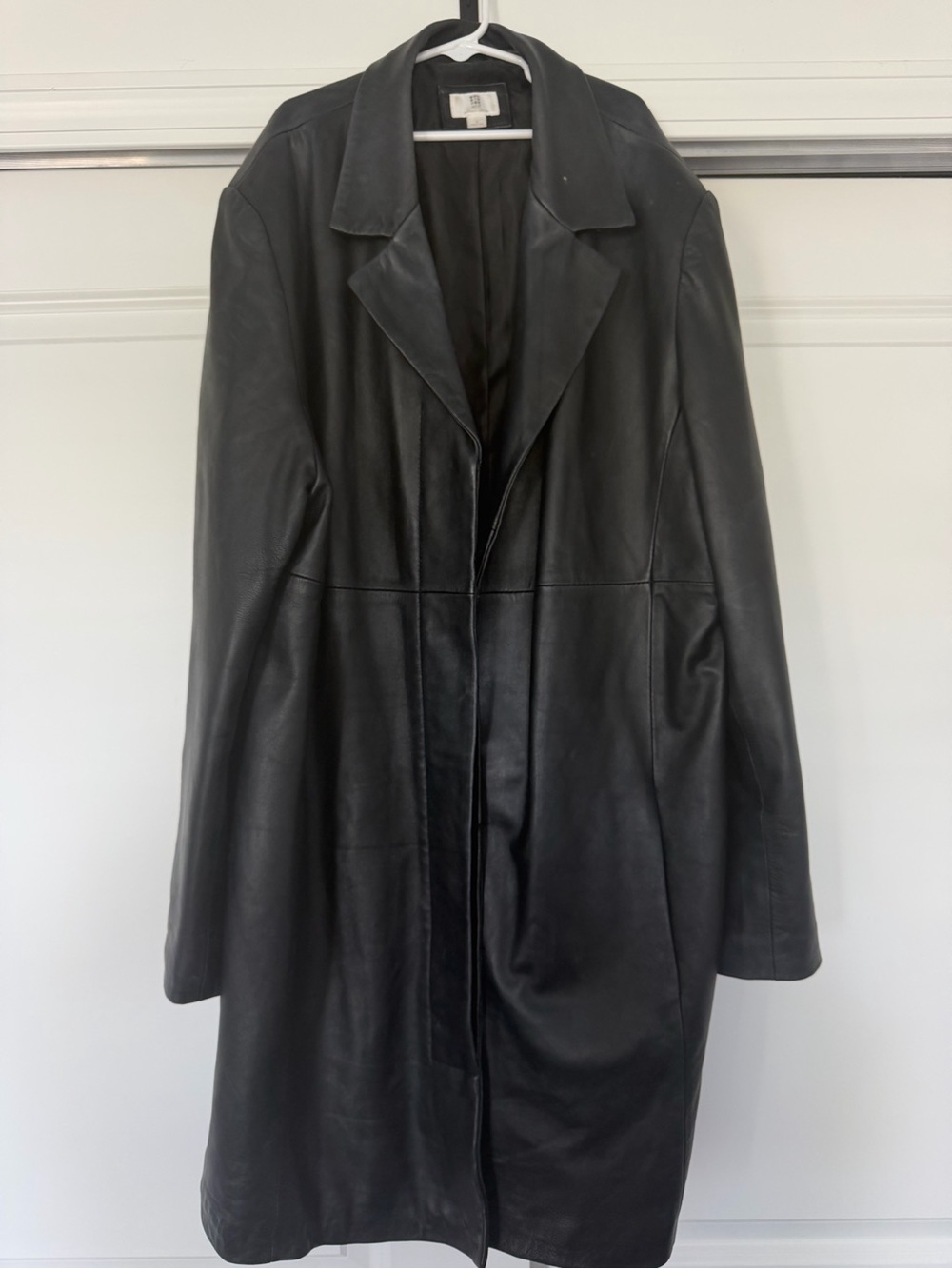 Vintage Black Leather Coat - Women’s Long Leather Jacket